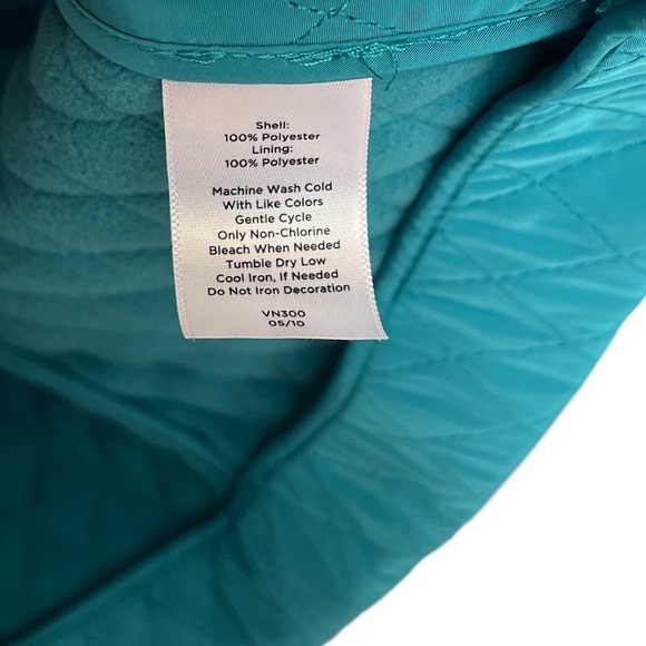 Talbots l Women’s Teal Quilted Button Down Vest Corduroy Collar Size XL - Picture 5 of 5